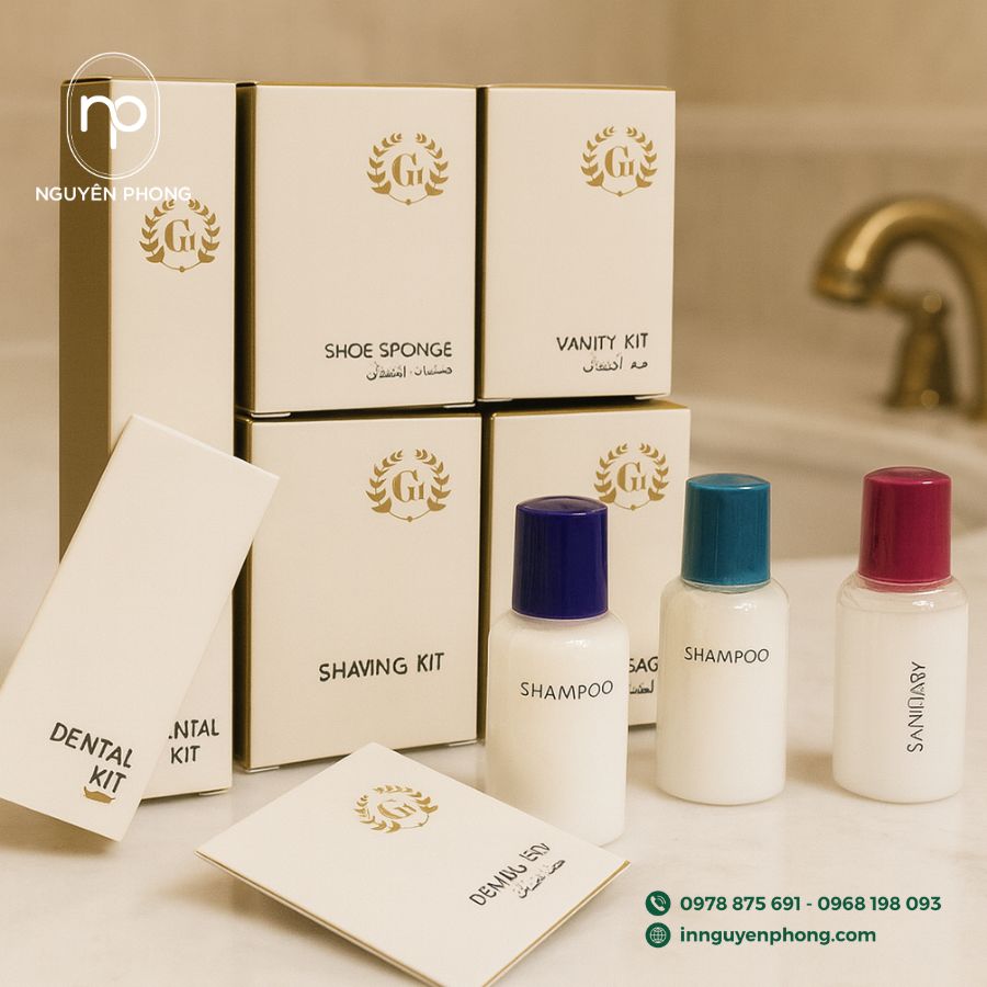 In hộp đựng đồ dùng khách sạn giá rẻ